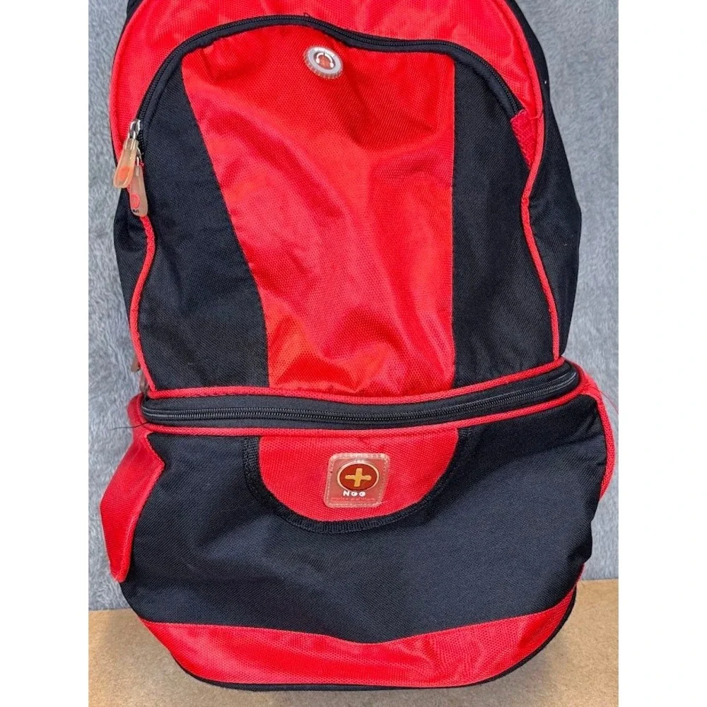 NGG Swiss Edition Insulated‎ Cooler Backpack Hiking Travel Red Black Daypack